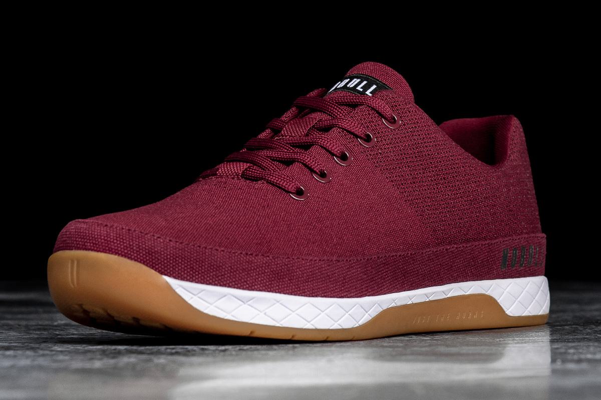 Nobull Canvas Men's Trainers Burgundy | Australia (CQ3582)